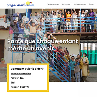 Page d'accueil du site Organisation Suisse Sagarmatha, https://sagarmathasuisse.ch